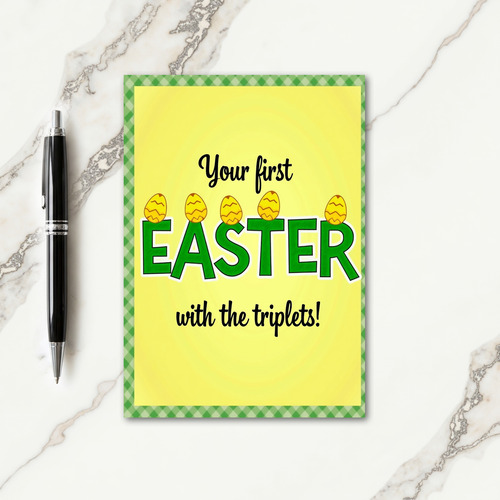 Triplets Easter Celebration Card