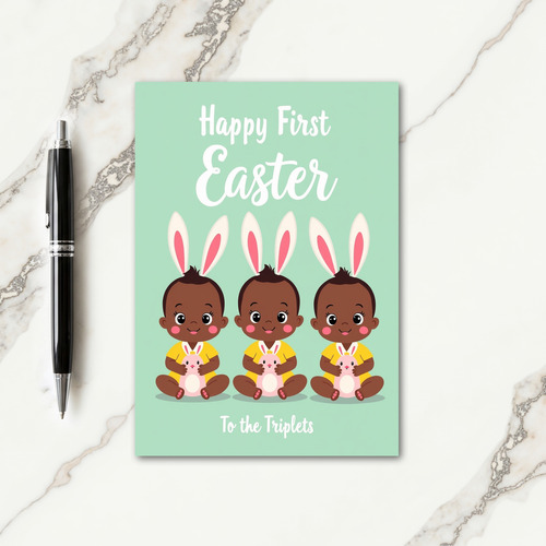 Triplets First Easter Card
