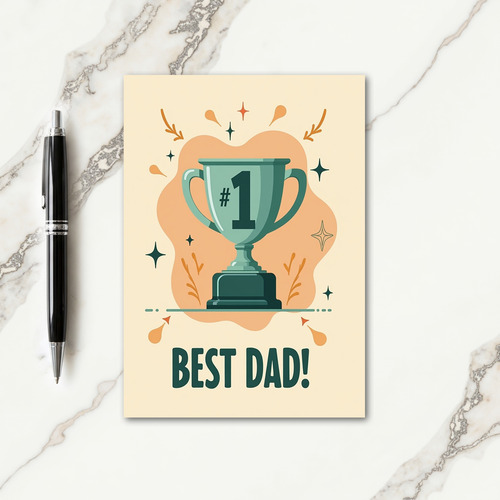 Trophy Best Dad Graphic Card