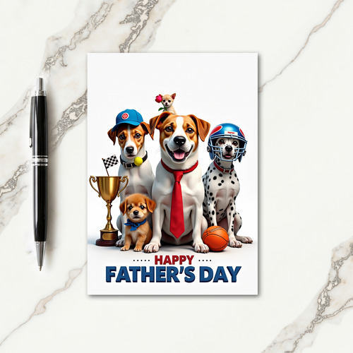 Trophy Dog Fathers Day Card