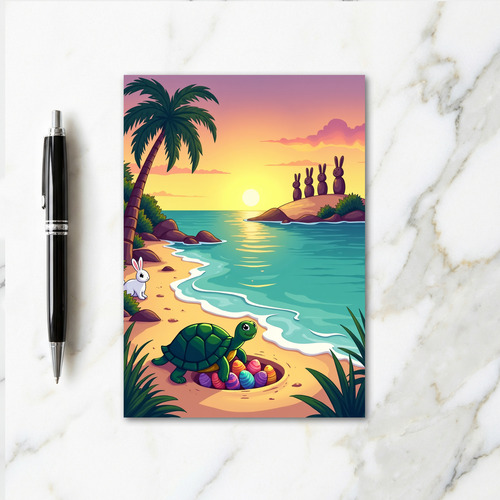 Tropical Beach Surprise Card