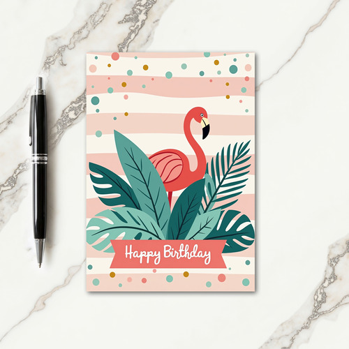Tropical Bird Birthday Card