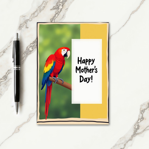Tropical Bird Mothers Day Card