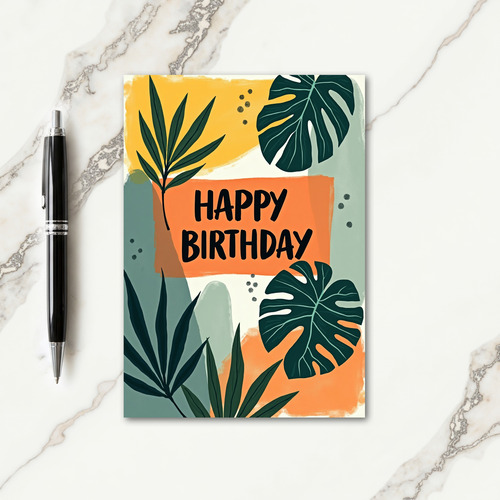 Tropical Birthday Art Card