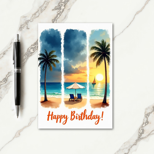 Tropical Birthday Card