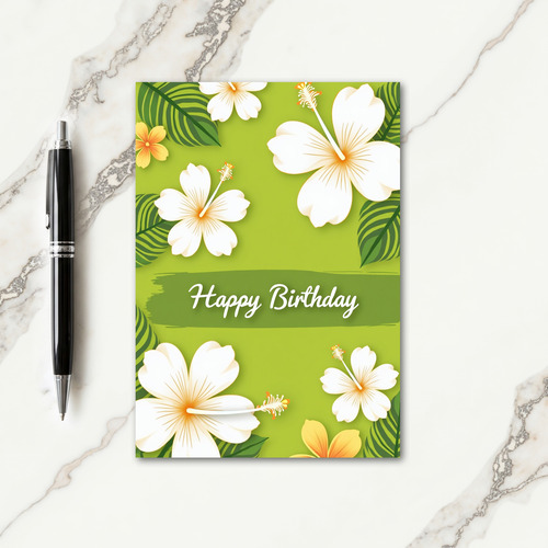 Tropical Birthday Floral Card