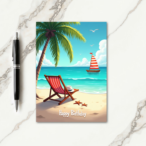 Tropical Birthday Scene Card