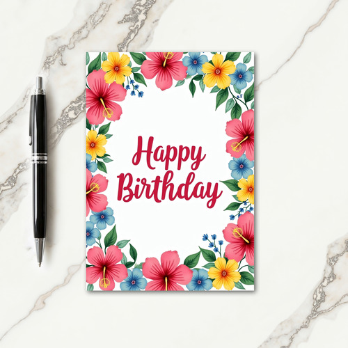 Tropical Birthday Wishes Card