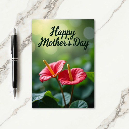 Tropical Blossom Mothers Day Card