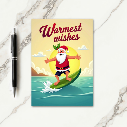 Tropical Christmas Surf Card