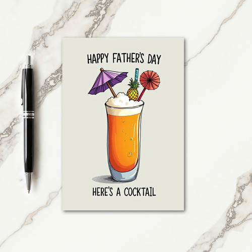 Tropical Fathers Day Beverage Card