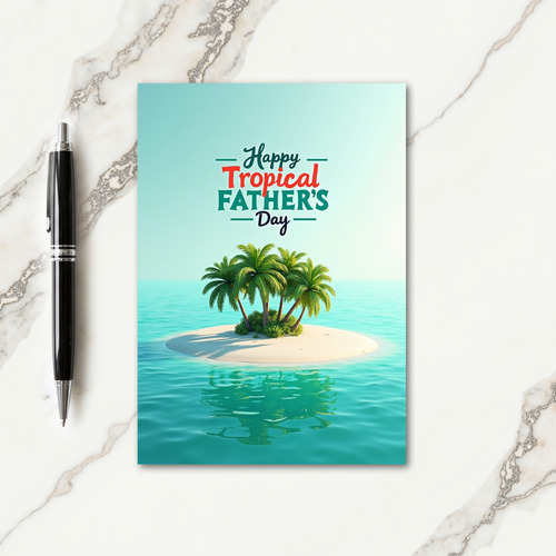 Tropical Fathers Day Design Card