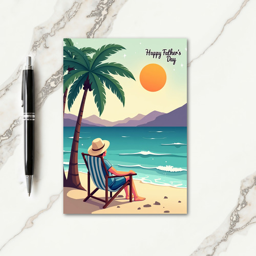 Tropical Fathers Day View Card