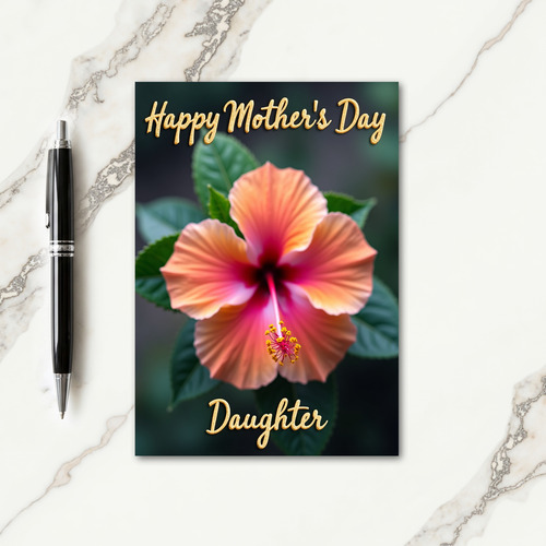Tropical Flower Mothers Day Card