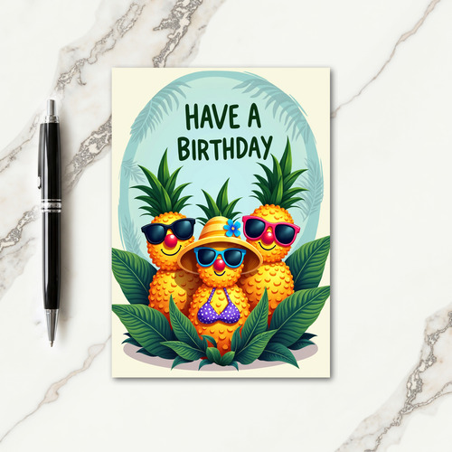 Tropical Fruit Birthday Card