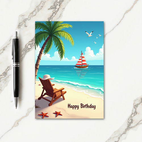 Tropical Getaway Birthday Card