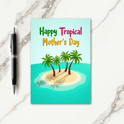 Tropical Moms Day Scene Card