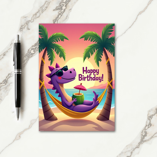 Tropical Reptile Birthday Card