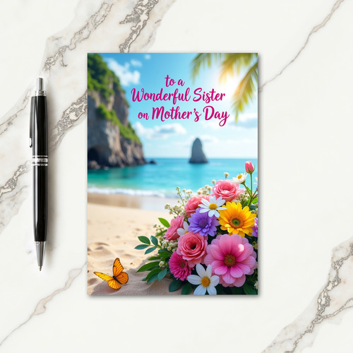 Tropical Sister Mothers Day Card