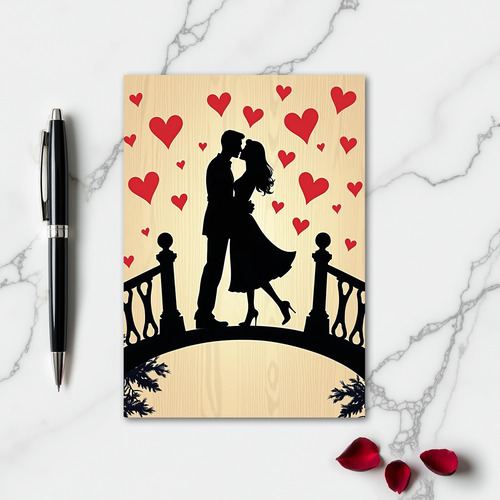 True Love Kissing Couple Card