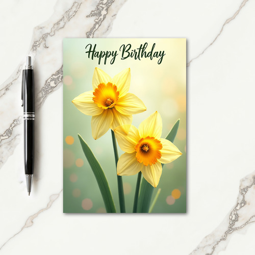 Trumpet Blossom Birthday Card