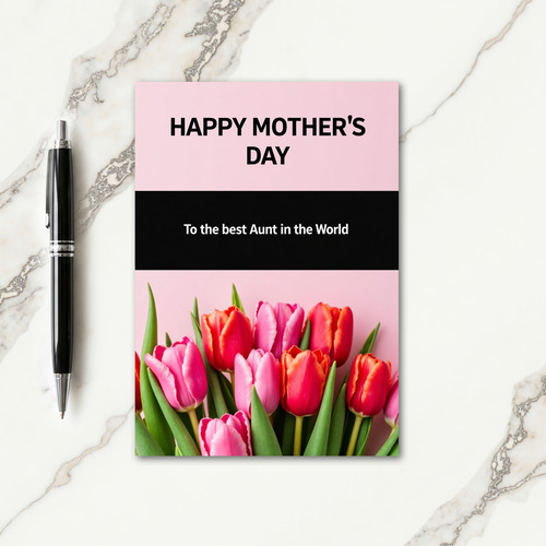 Tulip Aunt Mothers Day Card
