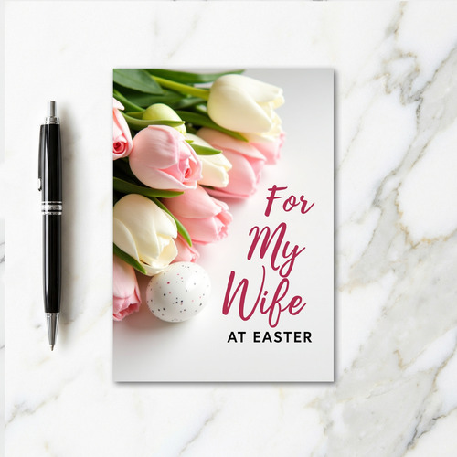 Tulip Easter Wife Message Card