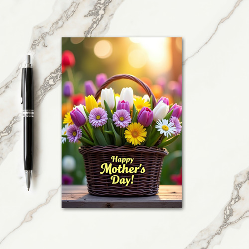 Tulip Filled Mothers Day Card