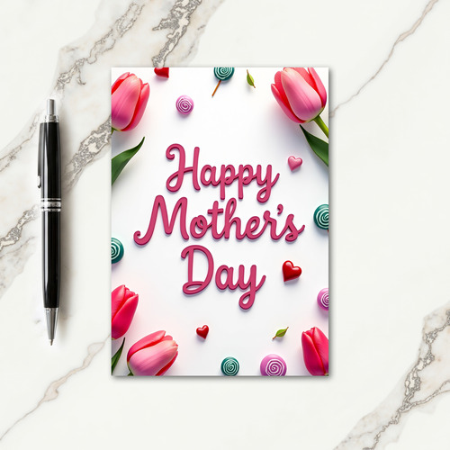 Tulip Frame Mothers Day Card