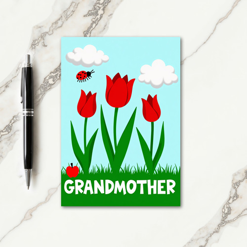 Tulip Grandmother Spring Card
