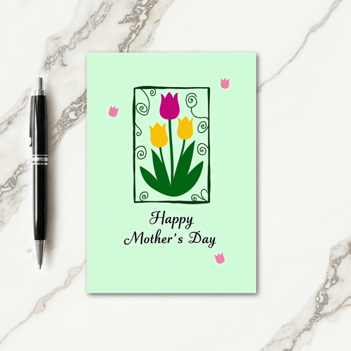 Tulip Mothers Day Art Card