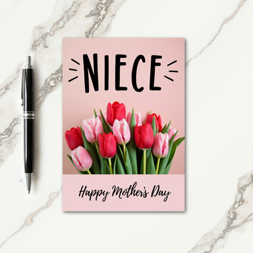 Tulip Mothers Day Card For Niece