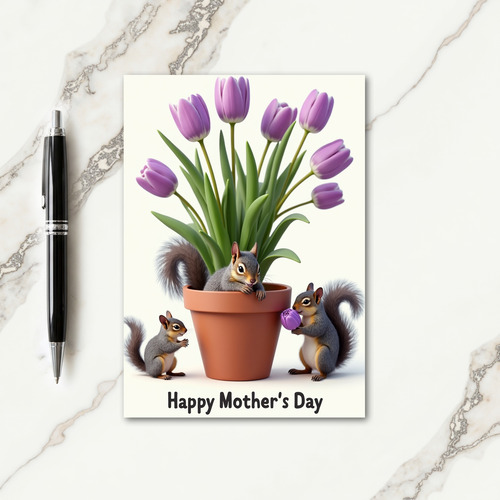 Tulip Terracotta Mothers Day Card