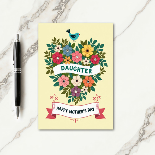 Turquoise Bird Mothers Day Card