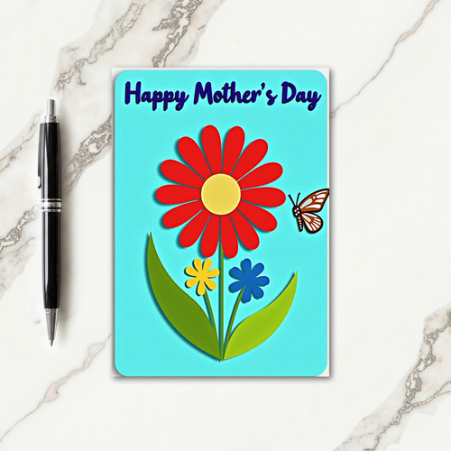 Turquoise Floral Happy Day Card