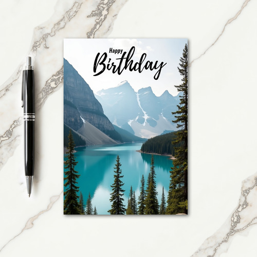 Turquoise Lake Birthday Card