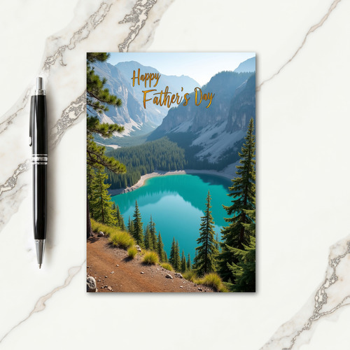 Turquoise Lake Fathers Day Card
