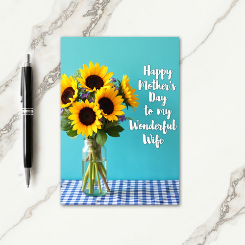 Turquoise Mothers Day Bouquet Card