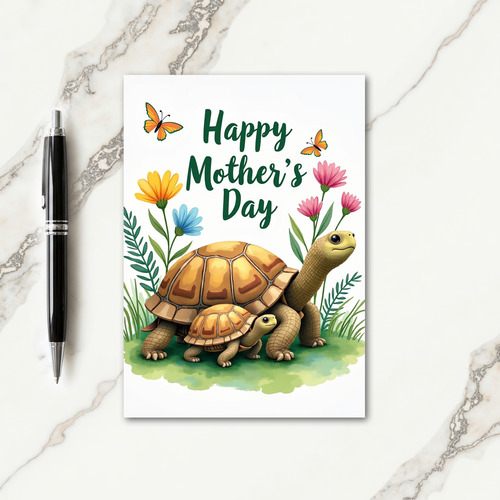 Turtle Mothers Day Art Card