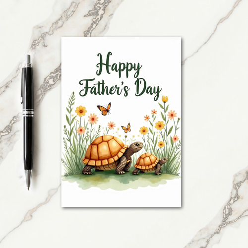 Turtles Fathers Day Meadow Card