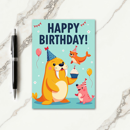 Tusked Friend Birthday Card