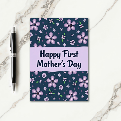 Twilight Floral First Mothers Day Card