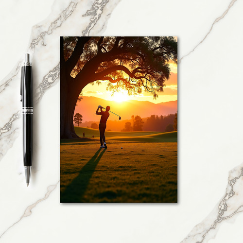 Twilight Golfing Fathers Day Card