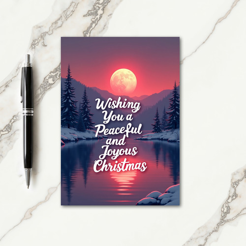 Twilight Lake Christmas Card
