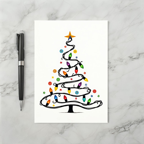 Twinkle Lights Christmas Tree Card