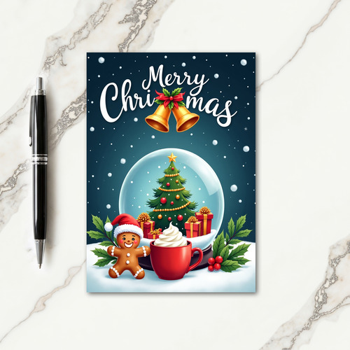 Twinkling Globe Christmas Card