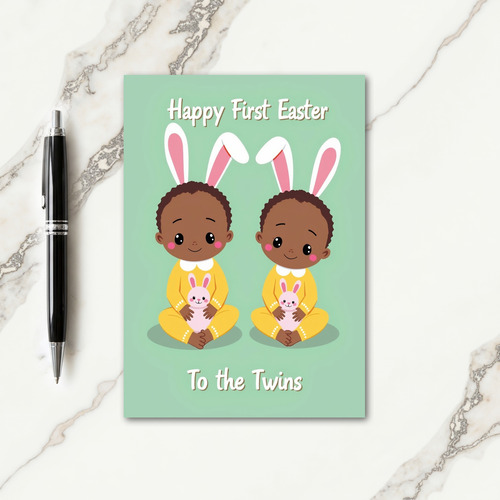 Twins First Spring Festivity Card