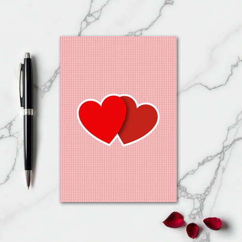 Two Hearts Embrace Love Card