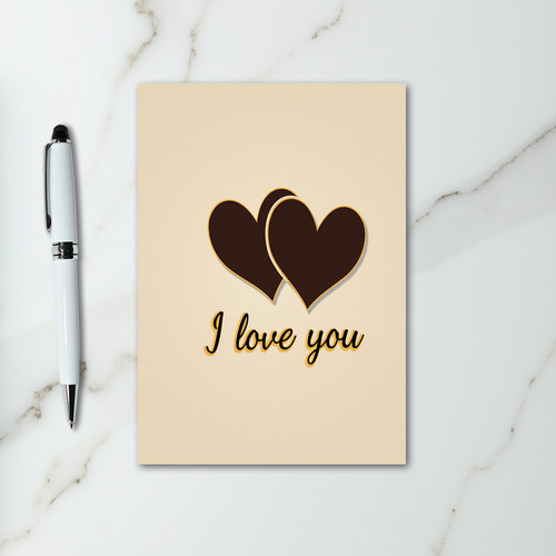 Two Hearts I Love You Card
