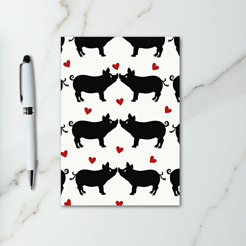 Two Pigs In Love Card